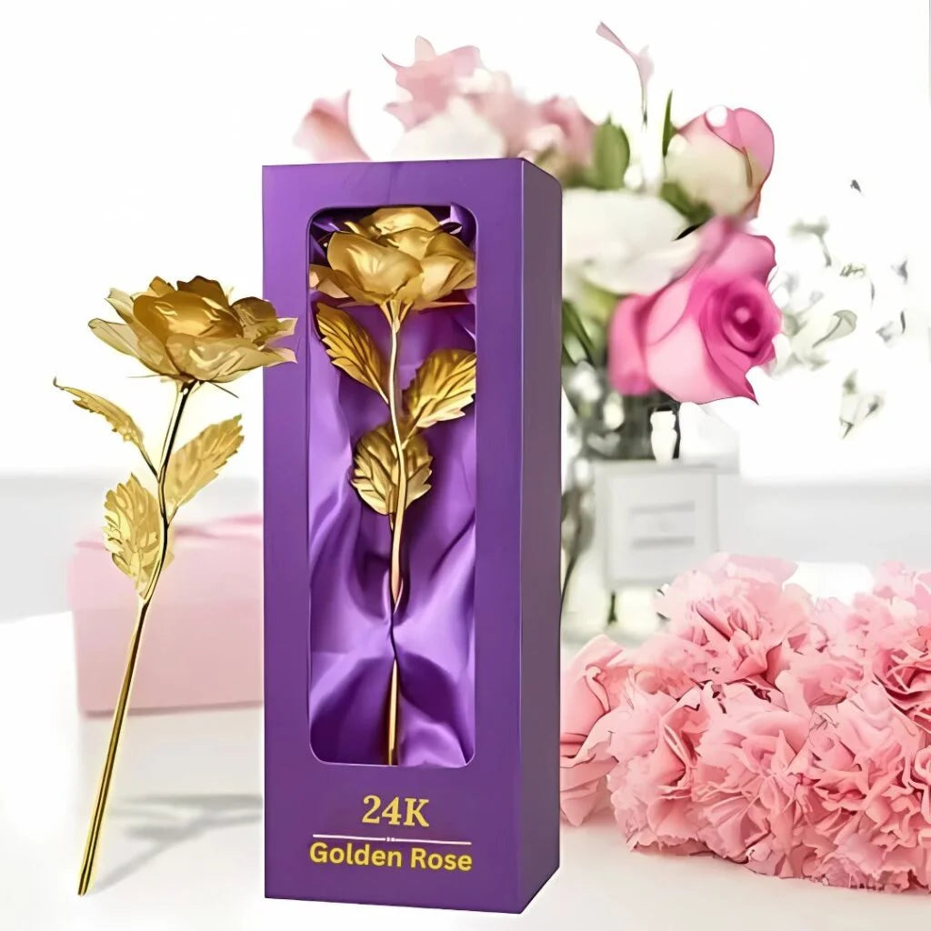 A tökéletes Valentin-napi ajándék – 24K arany vörös rózsa, amely örökké tart