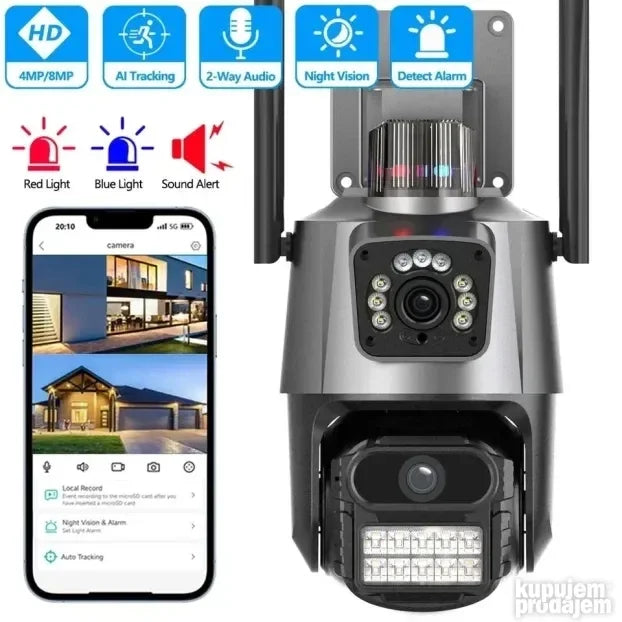 1+1 Külső Biztonsági Kamera (6MP)